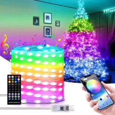 Светодиодная гирлянда 10 м Bluetooth RGB LED лента управления с телефона USB Dreamcolor уличная гирлянда для дома сада