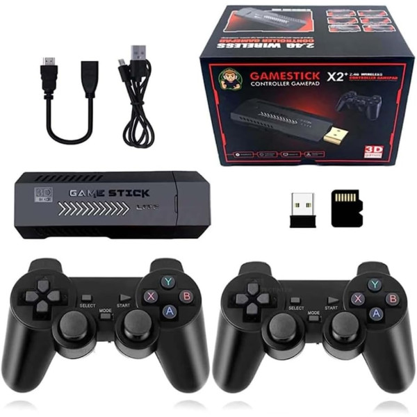 Игровая приставка X2 Plus, геймстик-контроль X2 Plus, портативная игровая приставка 64GB, приставка для ТВ и монитора