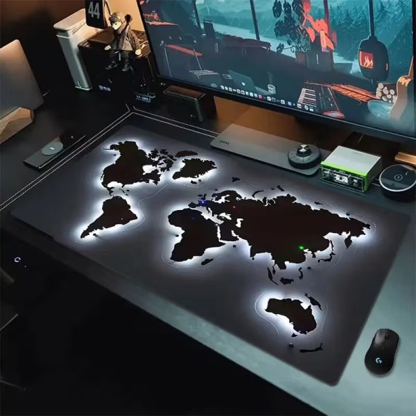 Коврик для мыши карта мира HP227, игровой коврик для мыши большой, коврик для компьютера и ноутбука