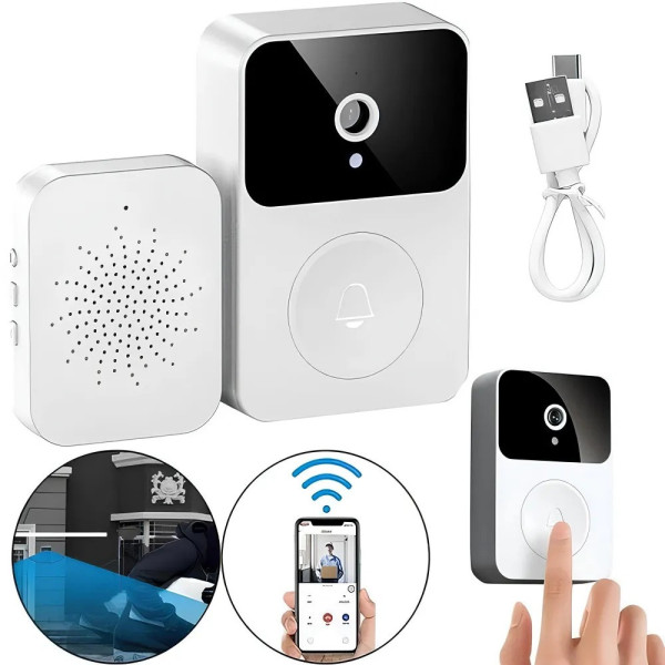 Беспроводной видеозвонок Wi-Fi Doorbell M6, умный дверной видеозвонок с камерой и ночным видением, аккумуляторный