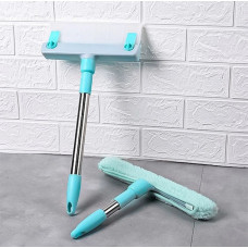 Щетка для мытья окон Multpurpose Squeegee с микрофиброй и двумя ручками, швабра для мытья окон и стекла, скребок для окон