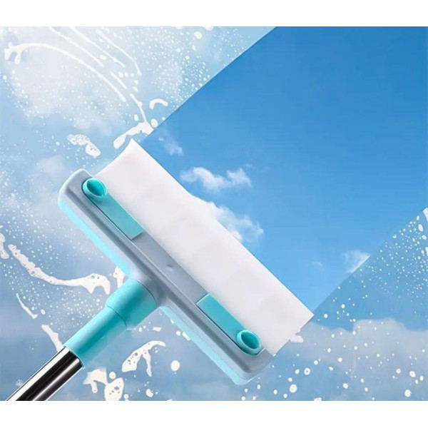 Щетка для мытья окон Multpurpose Squeegee с микрофиброй и двумя ручками, швабра для мытья окон и стекла, скребок для окон