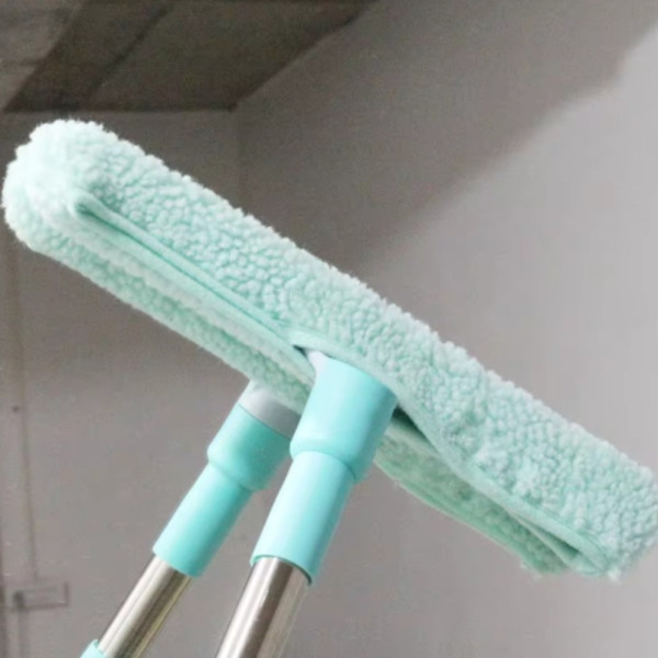 Щетка для мытья окон Multpurpose Squeegee с микрофиброй и двумя ручками, швабра для мытья окон и стекла, скребок для окон