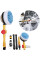 Щетка для мытья авто с подключением к шлангу Water Blast Cleaner Roto Brush MAG-764, вращающаяся щетка для шланга, насадка для мыт