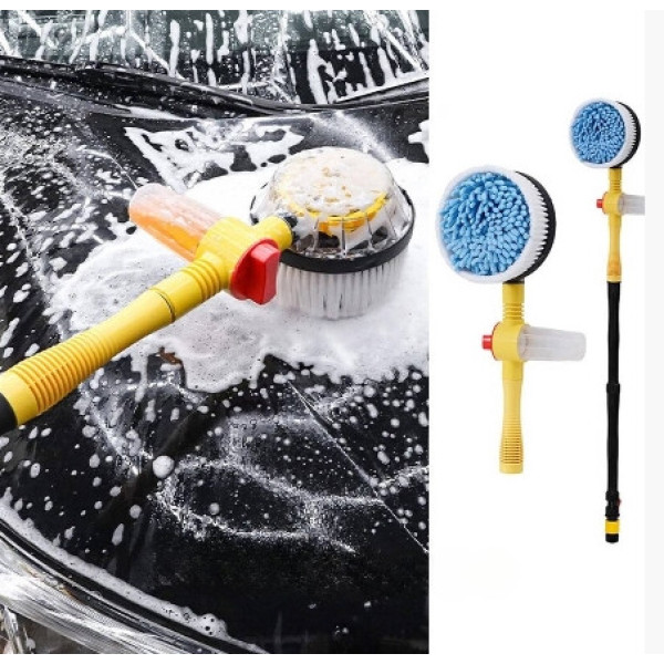 Щетка для мытья авто с подключением к шлангу Water Blast Cleaner Roto Brush MAG-764, вращающаяся щетка для шланга, насадка для мыт