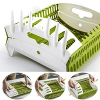 Складная сушилка для посуды Think Flat MAG-892, настольная сушилка для посуды Collapsible Dish Rack, пластиковый органайзер