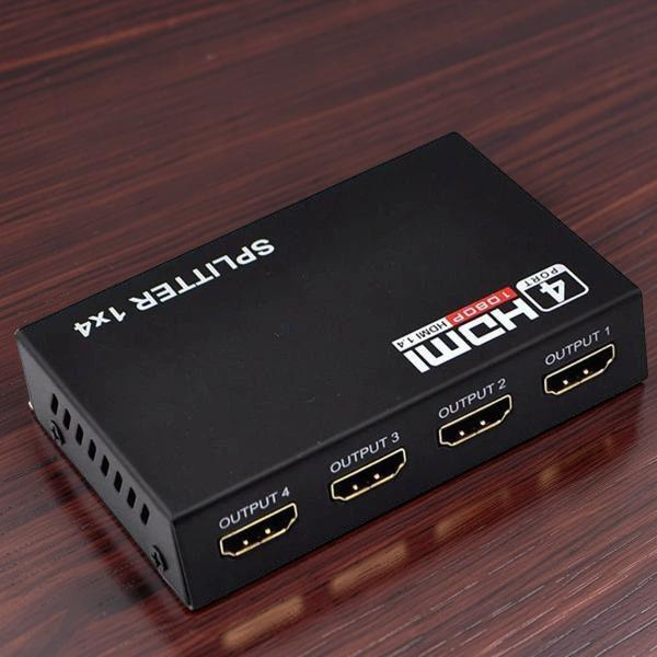 Разветвитель HDMI на 4 порта HDMI Splitter 1x4, HDMI сплиттер 4K Ultra HD, распределитель HDMI сигнала, делитель HDMI 1 в 4