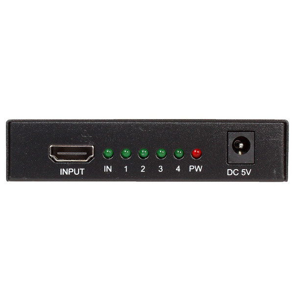 Разветвитель HDMI на 4 порта HDMI Splitter 1x4, HDMI сплиттер 4K Ultra HD, распределитель HDMI сигнала, делитель HDMI 1 в 4