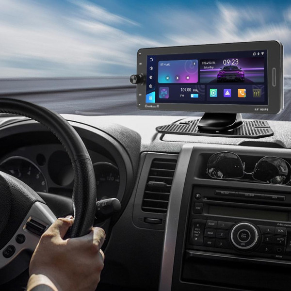 Портативный автомобильный монитор 7 дюймов CarPlay 601W, автомобильный экран с Android Auto, сенсорный дисплей для авто