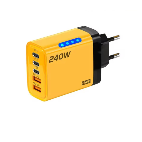 Сетевое зарядное устройство 240W 3 Type-C 2 USB, адаптер быстрой зарядки Maerknon, блок питания на 5 портов PD QC3.0