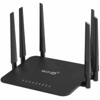 Wi-Fi роутер LV-WR50Q с 6 антеннами, беспроводной маршрутизатор 300 Мбит/с 2.4 ГГц, 1 WAN + 3 LAN, черный