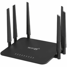 Wi-Fi роутер LV-WR50Q с 6 антеннами, беспроводной маршрутизатор 300 Мбит/с 2.4 ГГц, 1 WAN + 3 LAN, черный