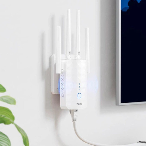 Wi-Fi репитер, Wi-Fi усилитель, Wi-Fi точка доступа, роутер-удлинитель сигнала HOCO HI35, усилитель беспроводного интернета Wi-Fi