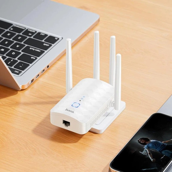 Wi-Fi репитер, Wi-Fi усилитель, Wi-Fi точка доступа, роутер-удлинитель сигнала HOCO HI35, усилитель беспроводного интернета Wi-Fi