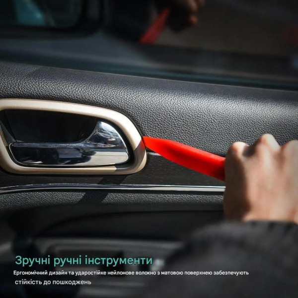 Набор инструментов для разборки салона авто 32в1, автомобильный комплект съемников клипса, обшивки, панелей и магнитолы с кейсом