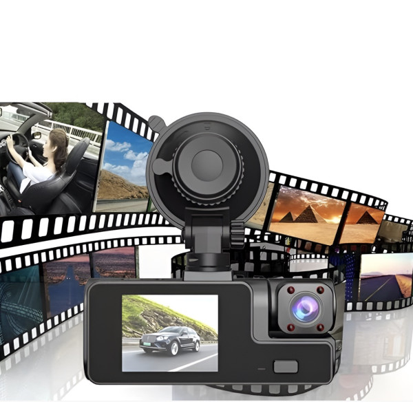 Автомобильный видеорегистратор A22, 3 камеры FullHD, WiFi, задняя водонепроницаемая камера, ночная съемка, датчик удара и движения