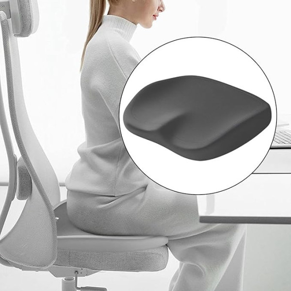 Ортопедическая подушка для сидения в авто и офис, анатомическая подушка memory foam для куприка и спины, противоскользящая основа