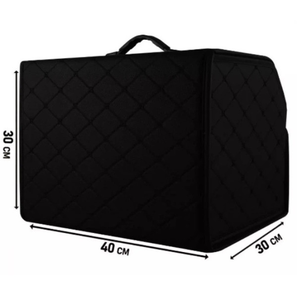 Органайзер для багажника авто 40×30×30 см, автомобильный бокс для хранения вещей, сложный кейс в багажник из экокожи