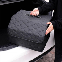 Органайзер для багажника авто 40×30×30 см, автомобильный бокс для хранения вещей, сложный кейс в багажник из экокожи