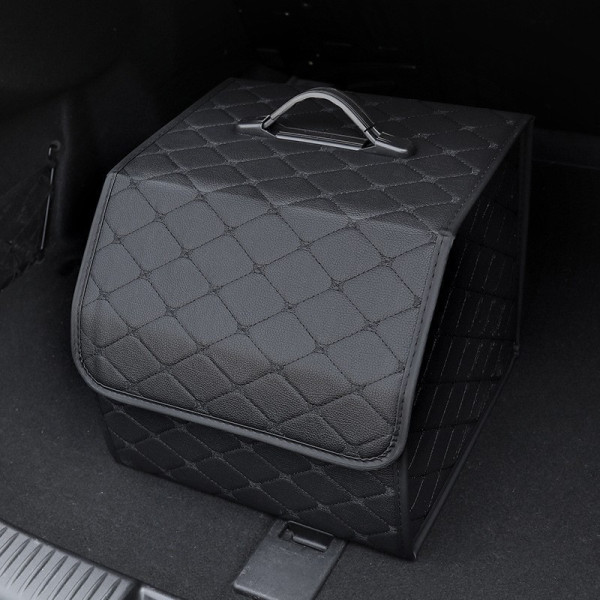 Органайзер для багажника авто 40×30×30 см, автомобильный бокс для хранения вещей, сложный кейс в багажник из экокожи