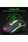 Клавиатура с мышкой T25 игровой комплект проводной USB RGB подсветки с металлическим основанием и подставкой для смартфона черный