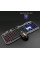 Клавиатура с мышкой T25 игровой комплект проводной USB RGB подсветки с металлическим основанием и подставкой для смартфона черный