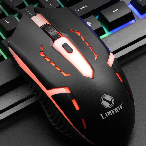 Клавиатура с мышкой T25 игровой комплект проводной USB RGB подсветки с металлическим основанием и подставкой для смартфона черный