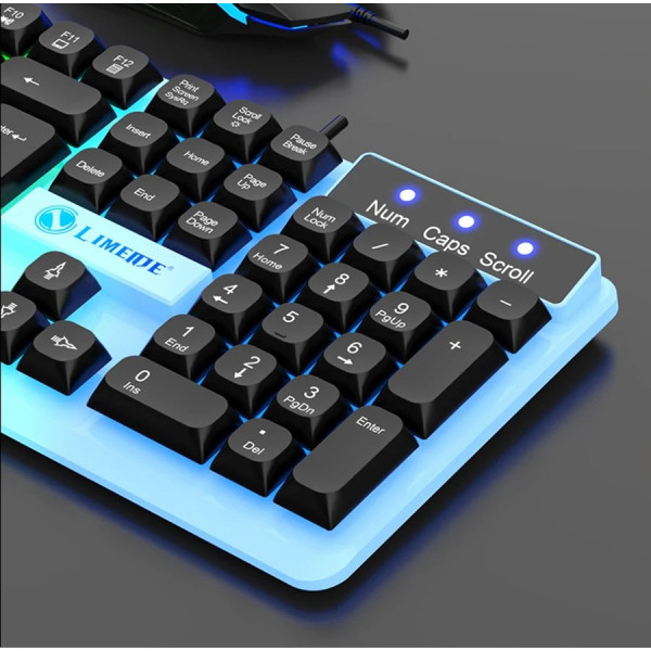 Игровой комплект GTX350 клавиатура и мышь проводные USB RGB подсветка для ПК и ноутбука черный