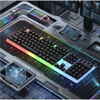 Игровой комплект GTX350 клавиатура и мышь проводные USB RGB подсветка для ПК и ноутбука черный