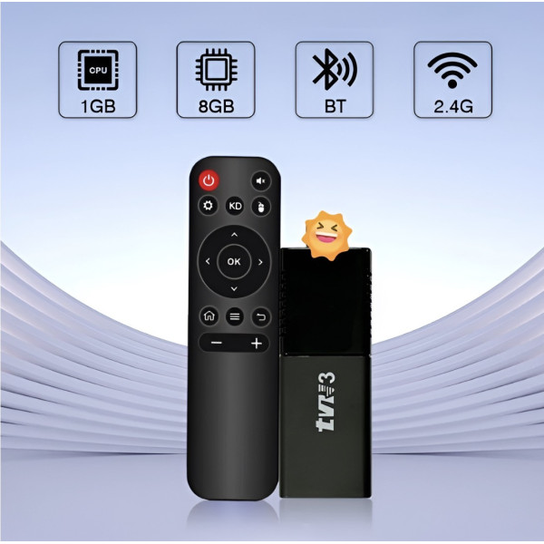 Смарт ТВ приставка TVR3 Stick 4K Android 11 мультимедийный медиаплеер с поддержкой HDR Dolby Vision Wi-Fi Bluetooth черный