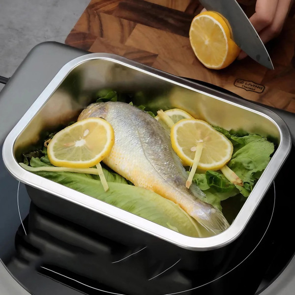 Пищевой контейнер AND 20687-13 из нержавеющей стали 1000 мл для хранения и транспортировки пищи, серый