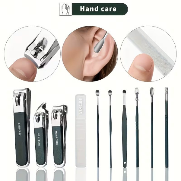 Маникюрно-педикюрный набор Nail Clipper Set AND 5630 10 в 1 в футляре