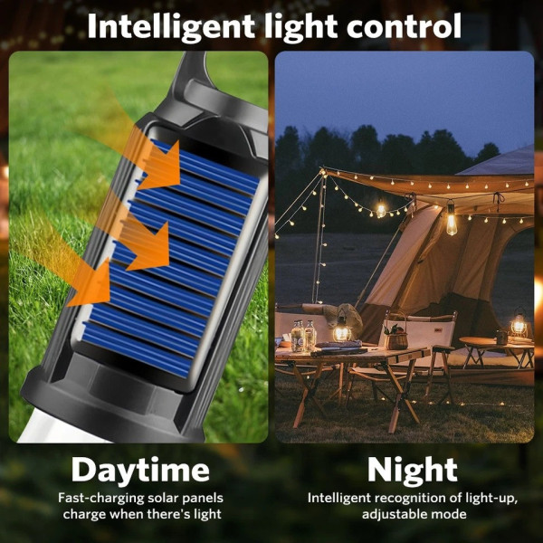 Лампа кемпинговая AND HA-112 аккумуляторная LED с солнечной батареей и USB зарядкой 3 режима