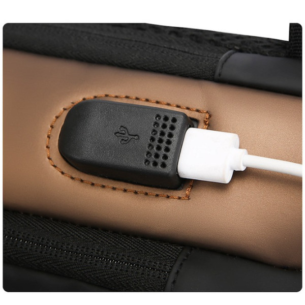 Нагрудная сумка-слинг с USB портом и кодовым TSA замком, водоотталкивающая сумка через плечо AND XL-1515