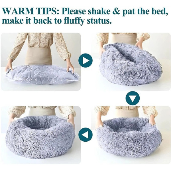 Лежанка для кошек и собак Pet Sleeping Bag AND 5662 пушистая круглая антистресс лежанка 44 см Серая