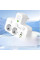 Сетевой адаптер розетки AND F03 White удлинитель без кабеля с 2 розетками 2 USB и Type C