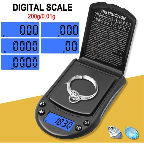 Карманные электронные ювелирные весы AND P071 0.01-100 г точность 0,01 г LCD дисплей с подсветкой портативные