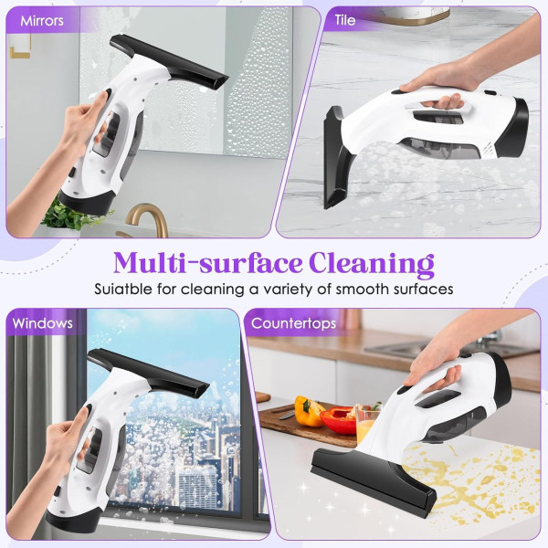 Аккумуляторный пылесос для мытья окон Inspire KX 001 стеклоочиститель 28 см 700 г до 35 мин работы без разводов для зеркал стекла