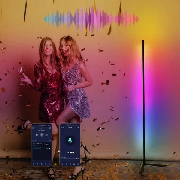 Напольная RGB светодиодная лампа-торшер 1,4 м HA-10 HA-100 с пультом дистанционного управления для спальни, гостиной