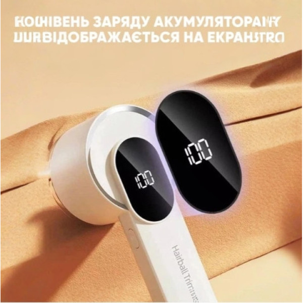 Машинка для удаления катышков LY-1112 с LED дисплеем, 6 лезвиями и зарядкой Type-C, электрический ремувер для одежды