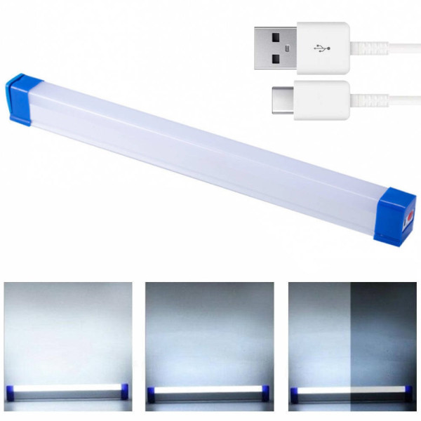Подсветка беспроводная LED Флейта 52 см аккумуляторная магнитная для шкафа, кухни, коридора Fluorescent Tube AND-530