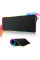 Игровой коврик для мыши с RGB подсветкой 30×70 см XL-1747 большой геймерский коврик для клавиатуры и мыши