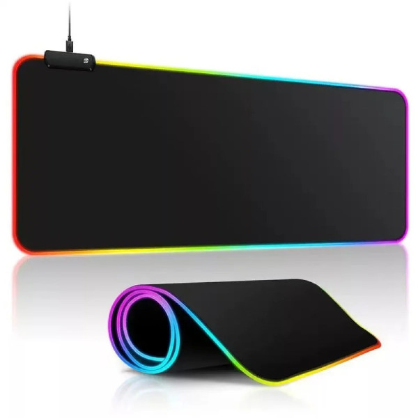 Игровой коврик для мыши с RGB подсветкой 30×70 см XL-1747 большой геймерский коврик для клавиатуры и мыши