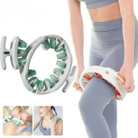 Антицеллюлитный ручной массажер роликовый ROLLER MASSAGER LY-348 для шеи, спины, плеч, рук и ног лимфодренажный