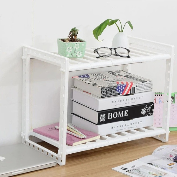Регулируемая кухонная полка для хранения Kitchen Rack 38–70 см выдвижная стеллажная система под раковину органайзер для кухни белы