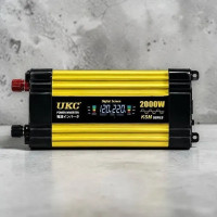 Преобразователь напряжения KSM 2000W 12V LCD + 2 USB, автомобильный инвертор 12В 220В с дисплеем