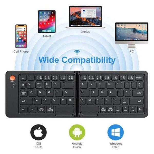 Сложная беспроводная клавиатура HB 028 Bluetooth, портативная клавиатура для планшета и ноутбука