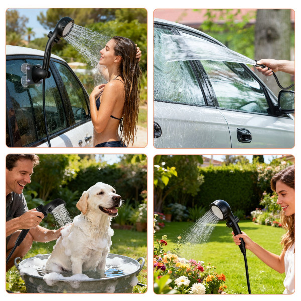 Портативный душ Electric Outdoor Shower с аккумулятором 2400 mAh, LED-дисплеем температуры и USB зарядкой