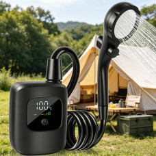Портативный душ Electric Outdoor Shower с аккумулятором 2400 mAh, LED-дисплеем температуры и USB зарядкой