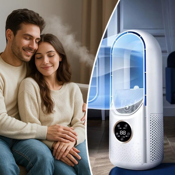 Аккумуляторный безлопастной вентилятор Air Multiplier с функцией увлажнения и подсветки, портативный USB вентилятор с таймером